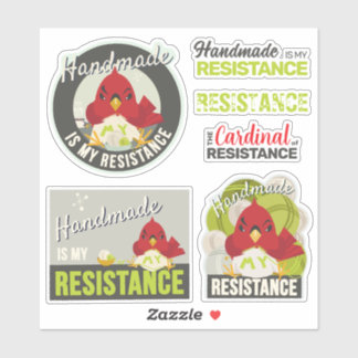 Pegatina Colección "Handmade is My Resistance" oliva lima