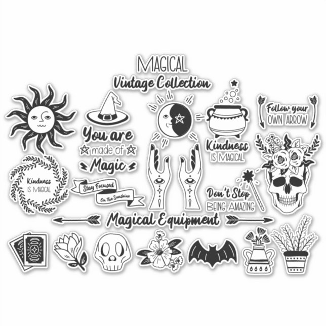 Pegatina Colección Mágica Vintage (Anverso)