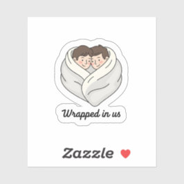 Pegatina Colección personalizada de pareja y gato acogedora