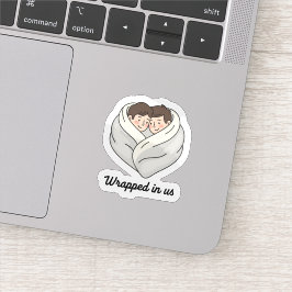 Pegatina Colección personalizada de pareja y gato acogedora