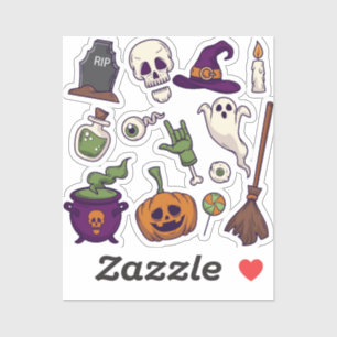 Pegatina Colecciones de Personajes de Fiesta de Halloween, 