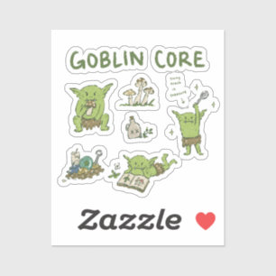 Pegatina Coleccionista de baratijas de hongos Goblincore