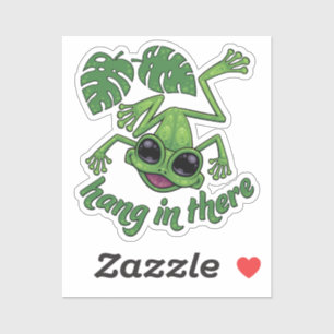 Pegatina Colgar En Allí La Feliz Rana Del Árbol Verde