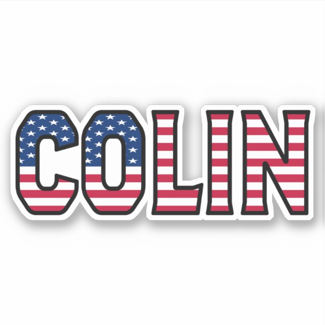Pegatina Colin Name Vorname USA Sticker Stickerset (Anverso)