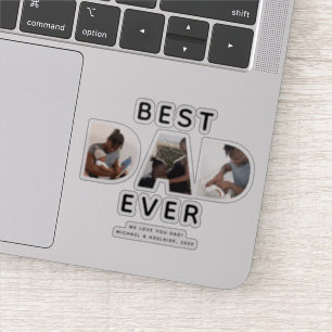 Pegatina Collage de fotos del Día del personalizado Mejor 