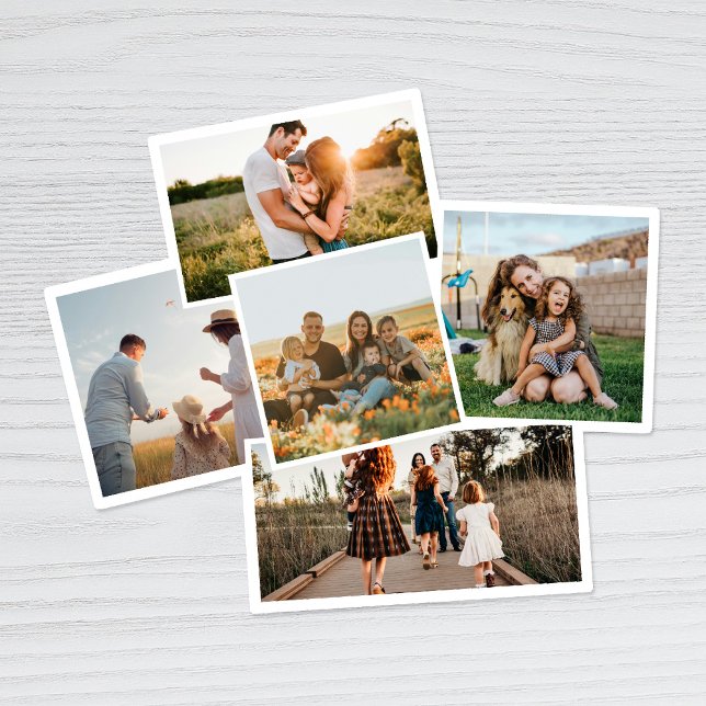 Pegatina Collage de fotos moderno de 5 Personalizados fotog (Subido por el creador)