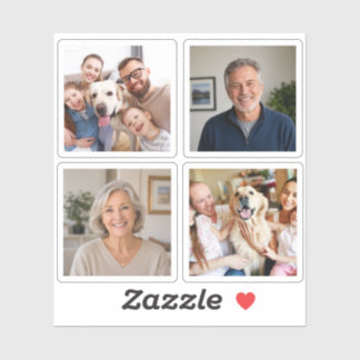 Pegatina Collage de Fotos Personalizadas Familia Imagen de