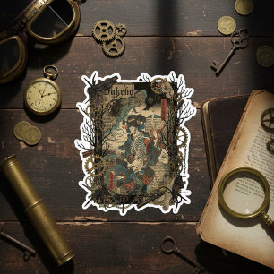 Pegatina Collage Gótico Japonés Vintage