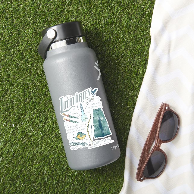 Pegatina Collage Gráfico de Acuarela LOTHLORIEN™ (HydroFlask Insitu)