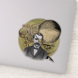 Pegatina Collage Steampunk Gentleman