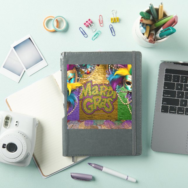 Pegatina Collares de perlas de SlipperyJoe's Mardi Gras dob (Funda para iPad)