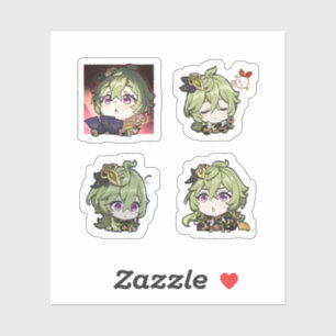 Pegatina Collei Genshin Impact 4 Pack Hoja de Stickers Extr