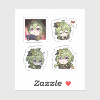 Pegatina Collei Genshin Impact 4 Pack Hoja de Stickers Extr