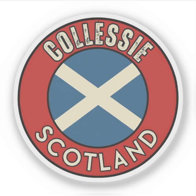 Pegatina Collessie, Escocia (Anverso)