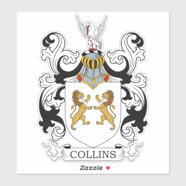 Pegatina Collins Family Crest (Hoja)