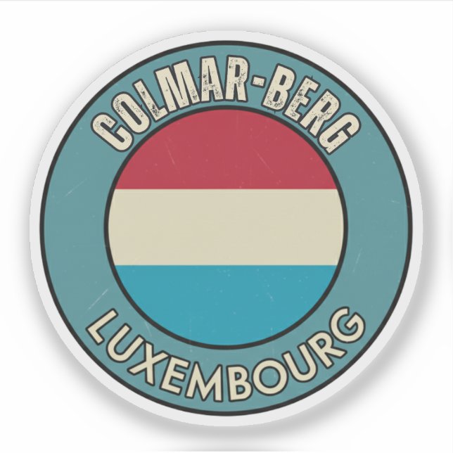 Pegatina Colmar-Berg, Luxemburgo (Anverso)