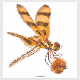 Pegatina Colocación de Dragonfly, una flor en bandadas, en