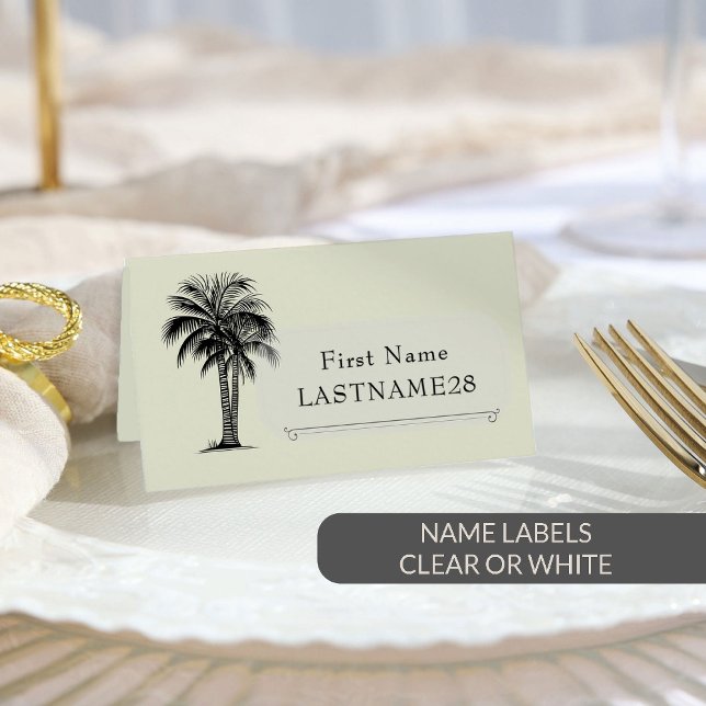 Pegatina Colocar nombres de invitados de tarjeta x28 Nombre (Clear Guest Name Labels - up to 28 individual names - ideal for Place Cards)