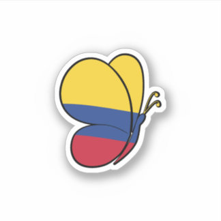 Pegatina Colombia-Bandera-Mariposa-Decal-Pegatina