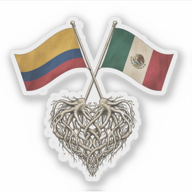 Pegatina Colombiano-Mexicano (Anverso)