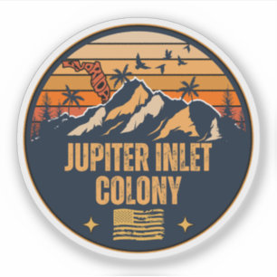 Pegatina Colonia de entrada Júpiter, Florida