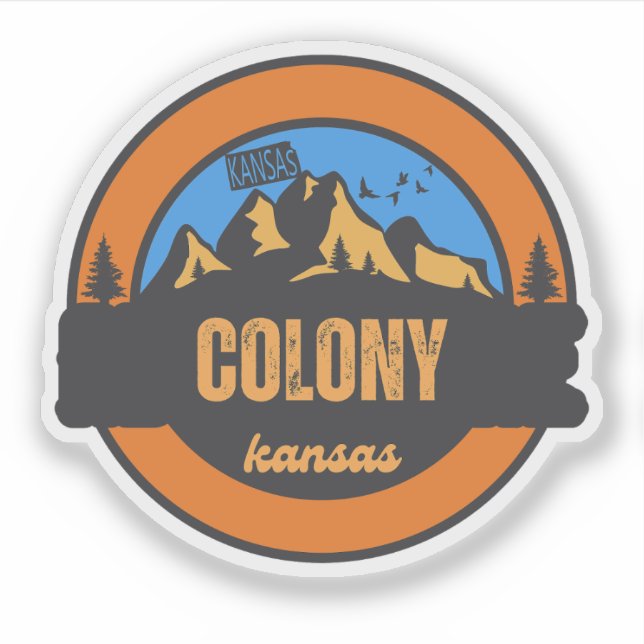 Pegatina Colony, Kansas (Anverso)