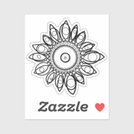 PEGATINA COLOR ME PEACOCK MANDALA