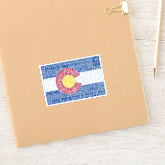 Pegatina Colorado Fourteeners Bandera Estatal 14 ers