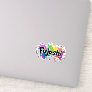 Pegatina Colores Arcoíris Slogan Fujoshi