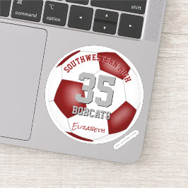 Pegatina Colores de equipo blanco marrón regalos balón de f