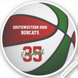 Pegatina Colores de equipo de chicas de baloncesto de color