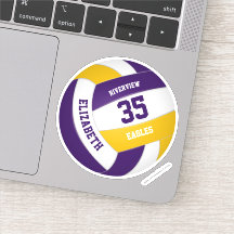 colores del equipo de oro morado chicas de voleibo