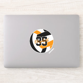 Pegatina colores del equipo de voleibol naranja negro