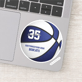Pegatina colores personalizados del equipo de baloncesto bl