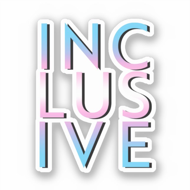 Pegatina Colores Trans Inclusivos (Anverso)