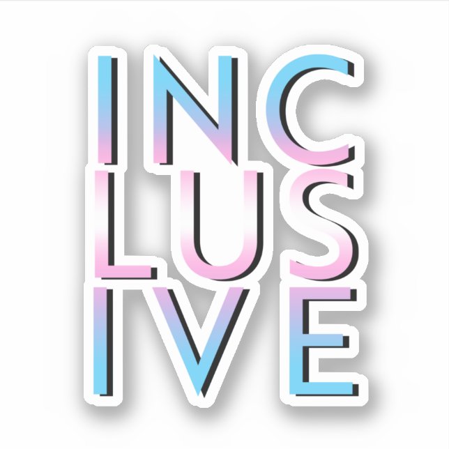 Pegatina Colores Trans Inclusivos (Anverso)