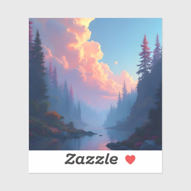 Pegatina Colorfall Grove - Square Vinyl Sticker (Hoja)