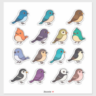 Pegatina Colorful Cartoon Bird Sticker Set