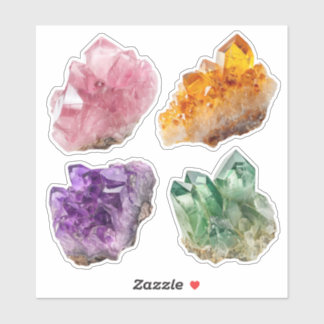 Pegatina Colorful Crystal Stickers: Spiritual Gemstone Deco
