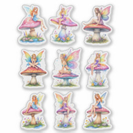 Pegatina Colorful Fairy Scrapbook Paper Cutouts