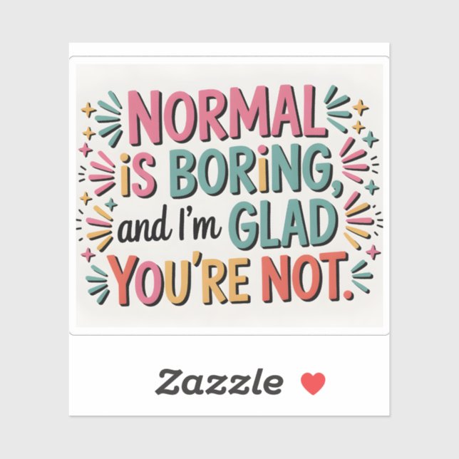 Pegatina Colorful Hand Lettered Modern Typography Quote (Hoja)