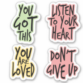 PEGATINA COLORIDA CITA INSPIRADORA