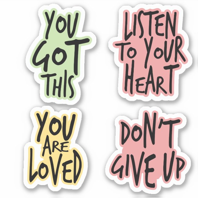 PEGATINA COLORIDA CITA INSPIRADORA (Anverso)