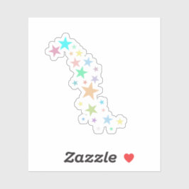 Pegatina Coloridas Estrellas Pastel