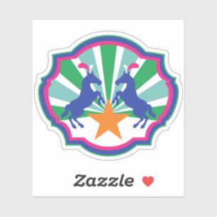 Pegatina Colorido circo show Ponies