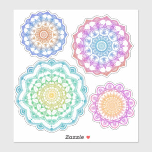 Pegatina Colorido conjunto de Mandala mixta