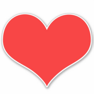 Pegatina Colorido el día de San Valentín de corazón rojo