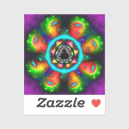 Pegatina colorido fractal mandelbrot