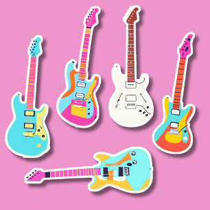 Pegatina Colorido juego de guitarra eléctrica impermeable