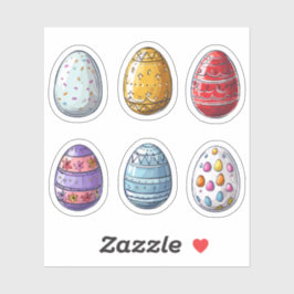 Pegatina Colorido juego de huevos de Pascua